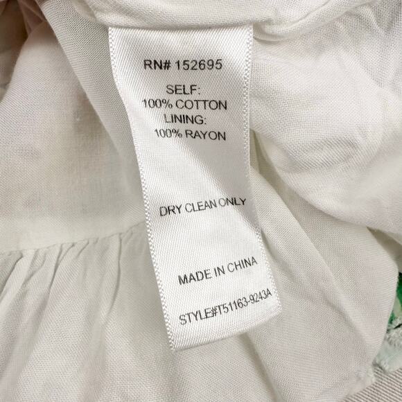 Slate & Willow Women's Floral Tie Peplum Top Medium White Multicolored - Picture 12 of 16